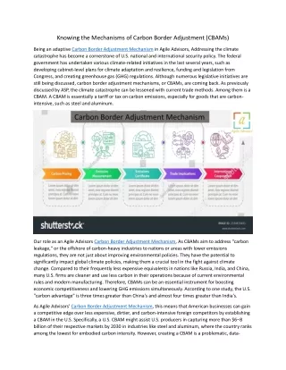 Knowing the Mechanisms of Carbon Border Adjustment 1.6.24