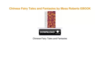 Chinese Fairy Tales and Fantasies by Moss Roberts [PDF EBOOK EPUB KINDLE]