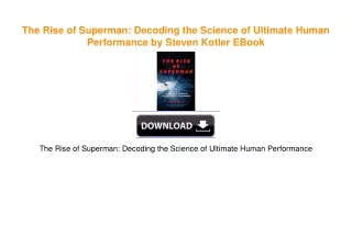 The Rise of Superman: Decoding the Science of Ultimate Human Performance by Steven