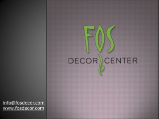 Fos Decor Center - Wedding Theme Decorations