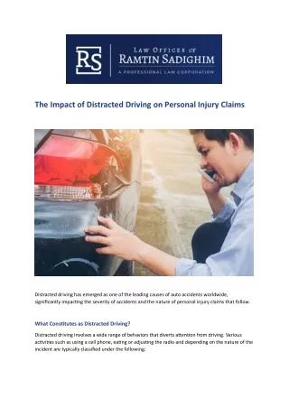 The Impact of Distracted Driving on Personal Injury Claims