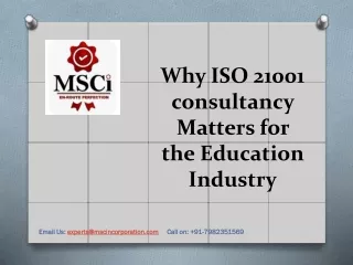 Best ISO 21001 certification consultants