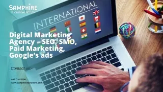 Digital Marketing Agency – SEO, SMO, Paid Marketing, Google’s ads