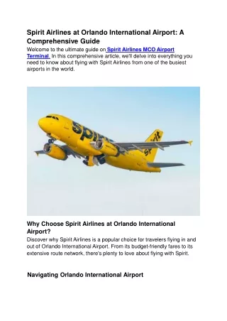 Spirit-Airlines-MCO-Airport