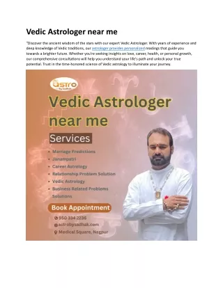 Vedic Astrologer near me