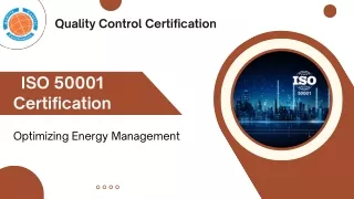 ISO 50001 Certification | Quality Control Certification