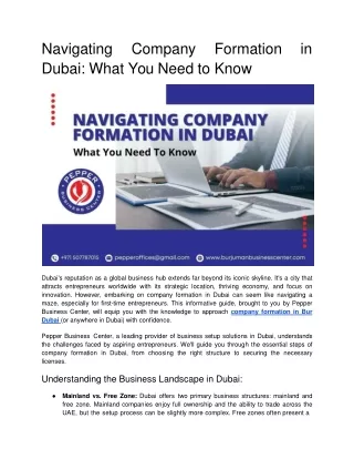 Navigating Company Formation in Dubai_ What You Need to Know