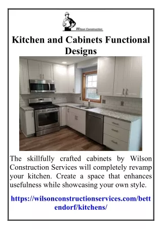 Kitchen and Cabinets Functional Designs