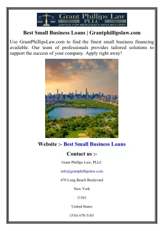 Best Small Business Loans   Grantphillipslaw.com