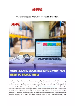 Understand Logistics KPIs & Why You Need To Track Them - AWL India