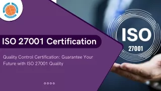 ISO 27001 CERTIFICATION | QC CERTIFICATION