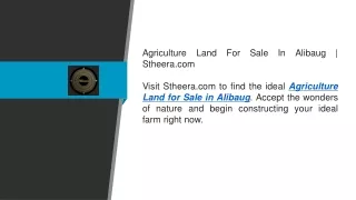 Agriculture Land For Sale In Alibaug  Stheera.com