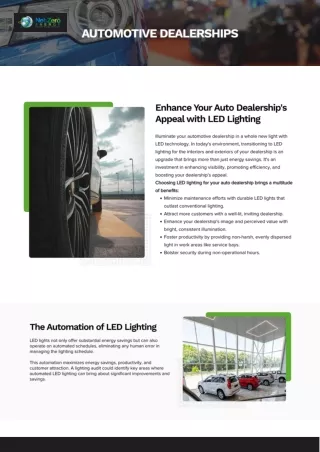 Enhance Your Auto Dealership's Appeal with LED Lighting