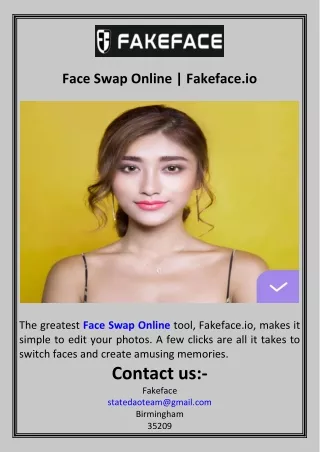 Face Swap Online  Fakeface.io