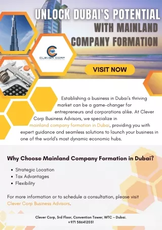Unlock Dubai's Potential with Mainland Company Formation