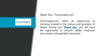 Nepal Tour  Tourinnepal.com