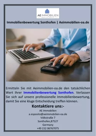 Immobilienbewertung Sonthofen  Aeimmobilien-oa.de