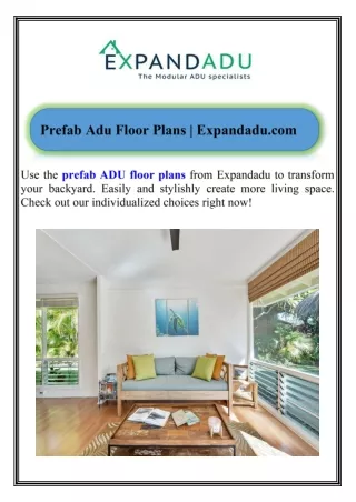 Prefab Adu Floor Plans Expandadu.com