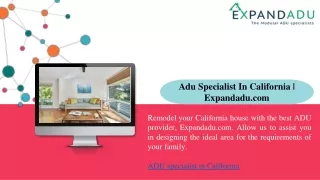 Adu Specialist In California Expandadu.com