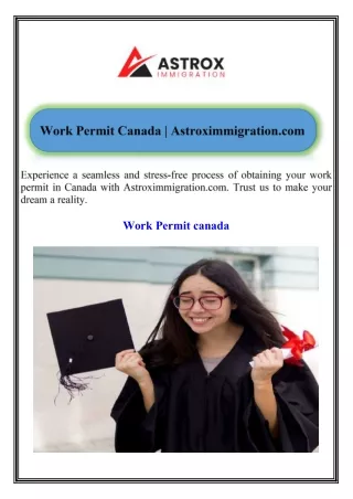 Work Permit Canada Astroximmigration.com