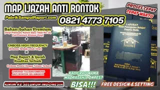 0821-4773-7105 Map Raport Plastik Sampul Ijazah di Buton Tengah