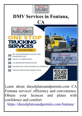 DMV Services in Fontana, CA