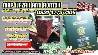 0821-4773-7105 Cover Raport Madrasah Diniyah Map Ijazah di Bondowoso