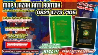 0821-4773-7105 Cover Raport Map Ijazah di Bungo