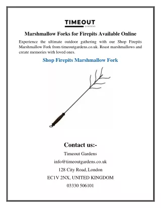 Marshmallow Forks for Firepits Available Online