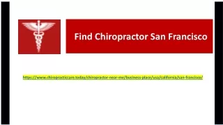 Find Chiropractor San Francisco