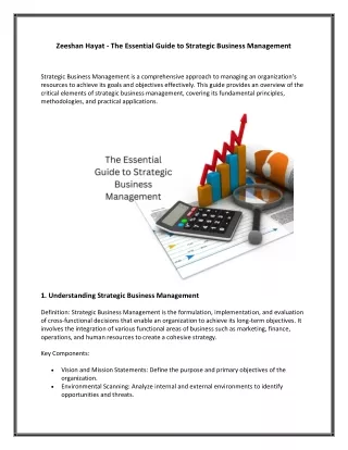 Zeeshan Hayat - The Essential Guide to Strategic Business Management