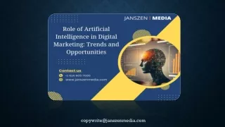 Role of Artificial Intelligence in Digital Marketing :Trends and Opportunities