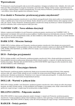 Pornseries: przekraczaj granice zmysłowości