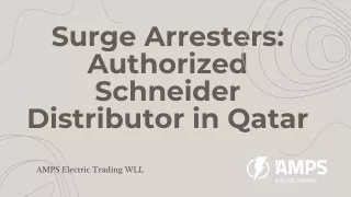 Top-Quality Surge Arresters: Authorized Schneider Distributor in Qatar