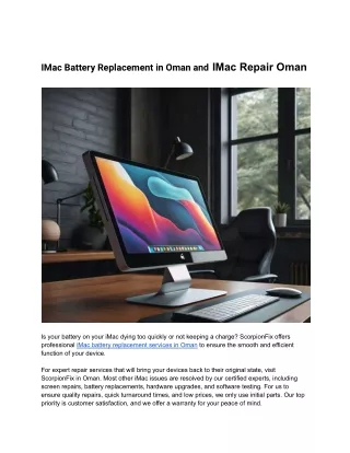 IMac Battery Replacement in Oman