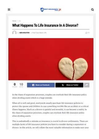 Handling Existing Life Insurance Policies When Divorcing