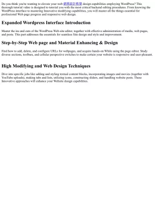 Ten Critical Backend Editing Tutorials for Web-site Style and design