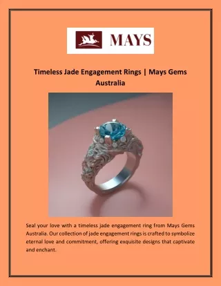 Luxurious Jade Rings | Mays Gems Australia