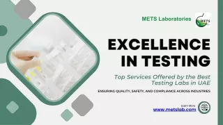 Top Services offered by Best Testing Labs in the UAE