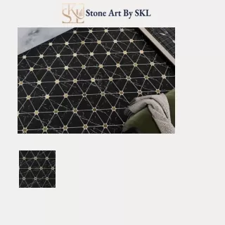 Black Star Mosaic Flooring - Decorative Flooring | Stone Art By SKL