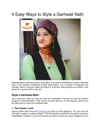 4 Easy Ways to Style a Garhwali Nath