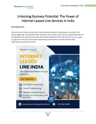 Internet Leased line India