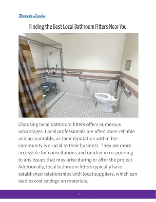 Finding the Best Local Bathroom Fitters Near You