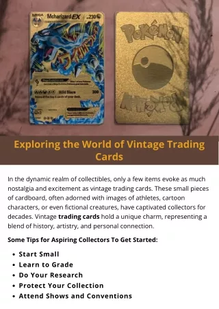 Exploring the World of Vintage Trading Cards