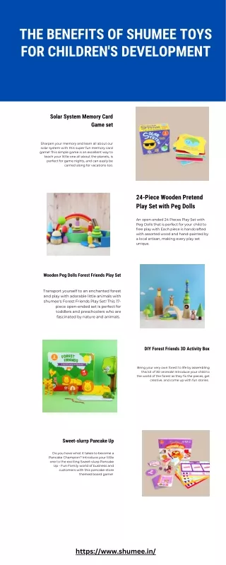 The Benefits of Shumee Toys for Children's Development