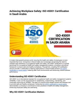 Achieving Workplace Safety_ ISO 45001 Certification in Saudi Arabia (1)