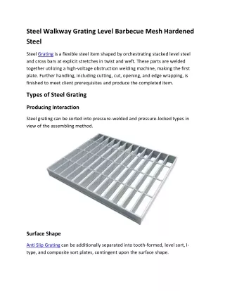 Steel Walkway Grating Level Barbecue Mesh Hardened Steel