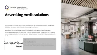 Advertising and Media Solutions | Travel and Cultural Analysis