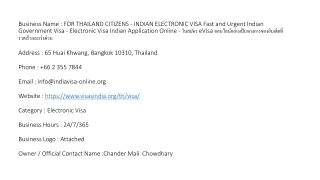 FOR THAILAND CITIZENS - INDIAN ELECTRONIC VISA Fast and Urgent Indian Government