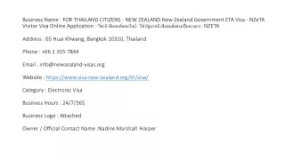 FOR THAILAND CITIZENS - NEW ZEALAND New Zealand Government ETA Visa - NZeTA Visi